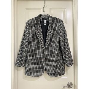 sag harbor women wool blend blazer size 12P